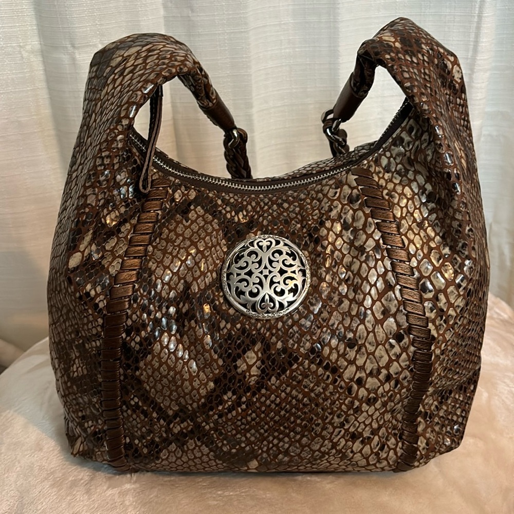 Brighton medallion snakeskin purse